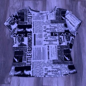 Graphic cropped t